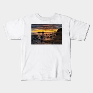 Sunrise at Seahams Chemical Beach Kids T-Shirt